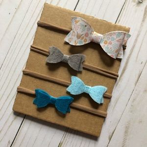 Faux leather & felt bows